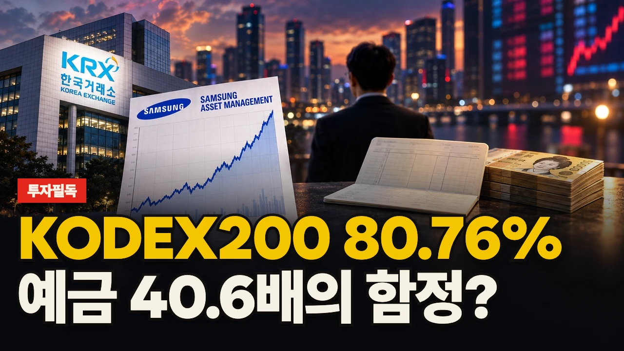 대표 이미지 - KODEX200 80.76%, 예금 40.6배의 함정?