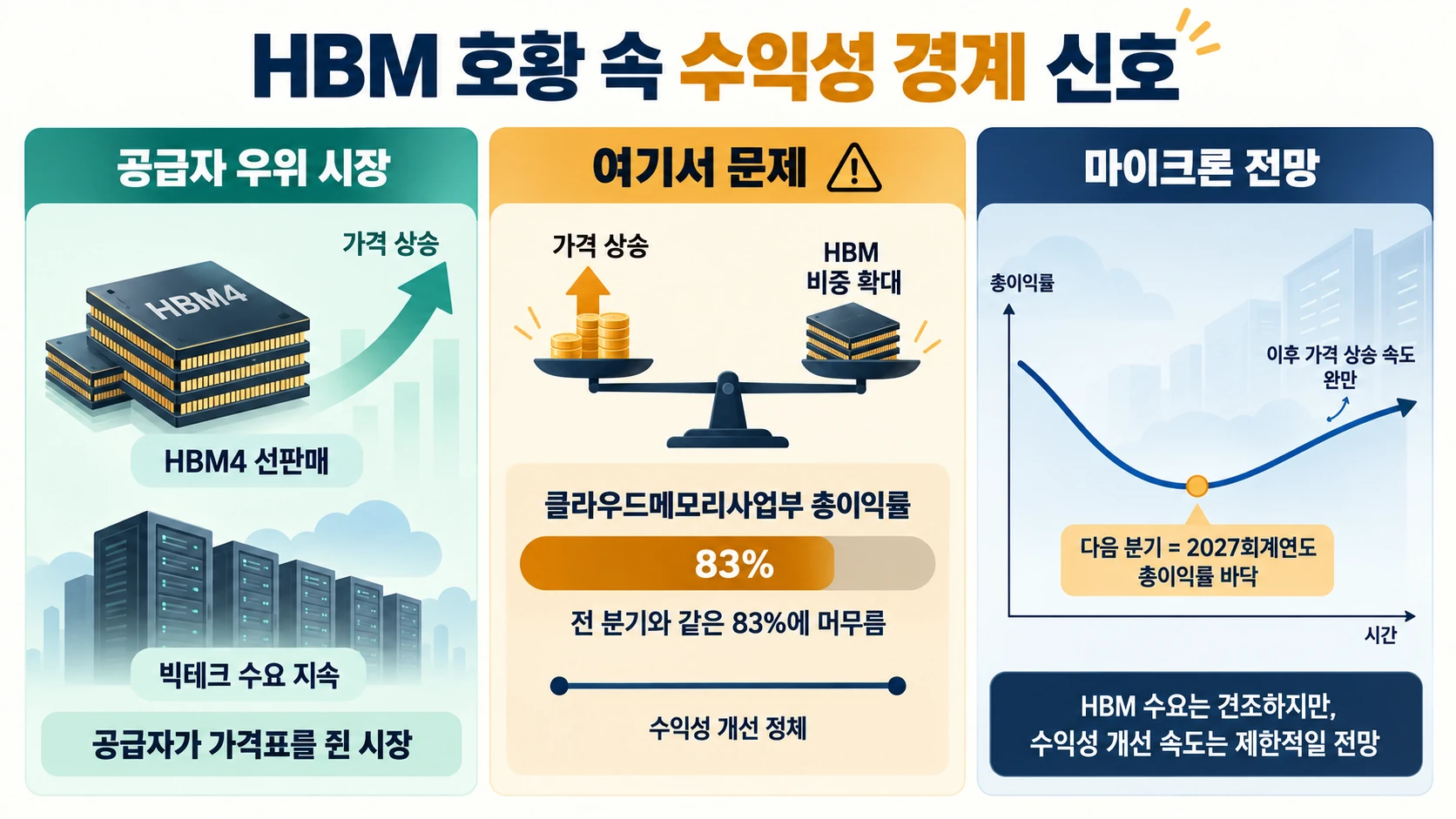 HBM 수요와 이익률 정체