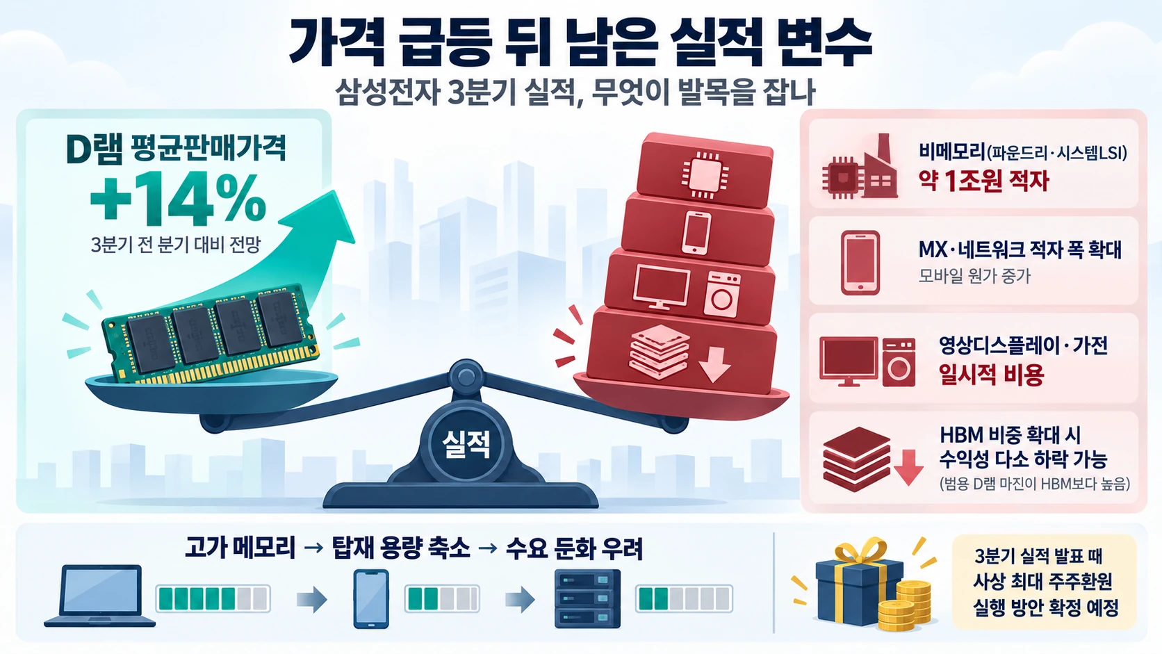 부문별 수익과 수요 위험