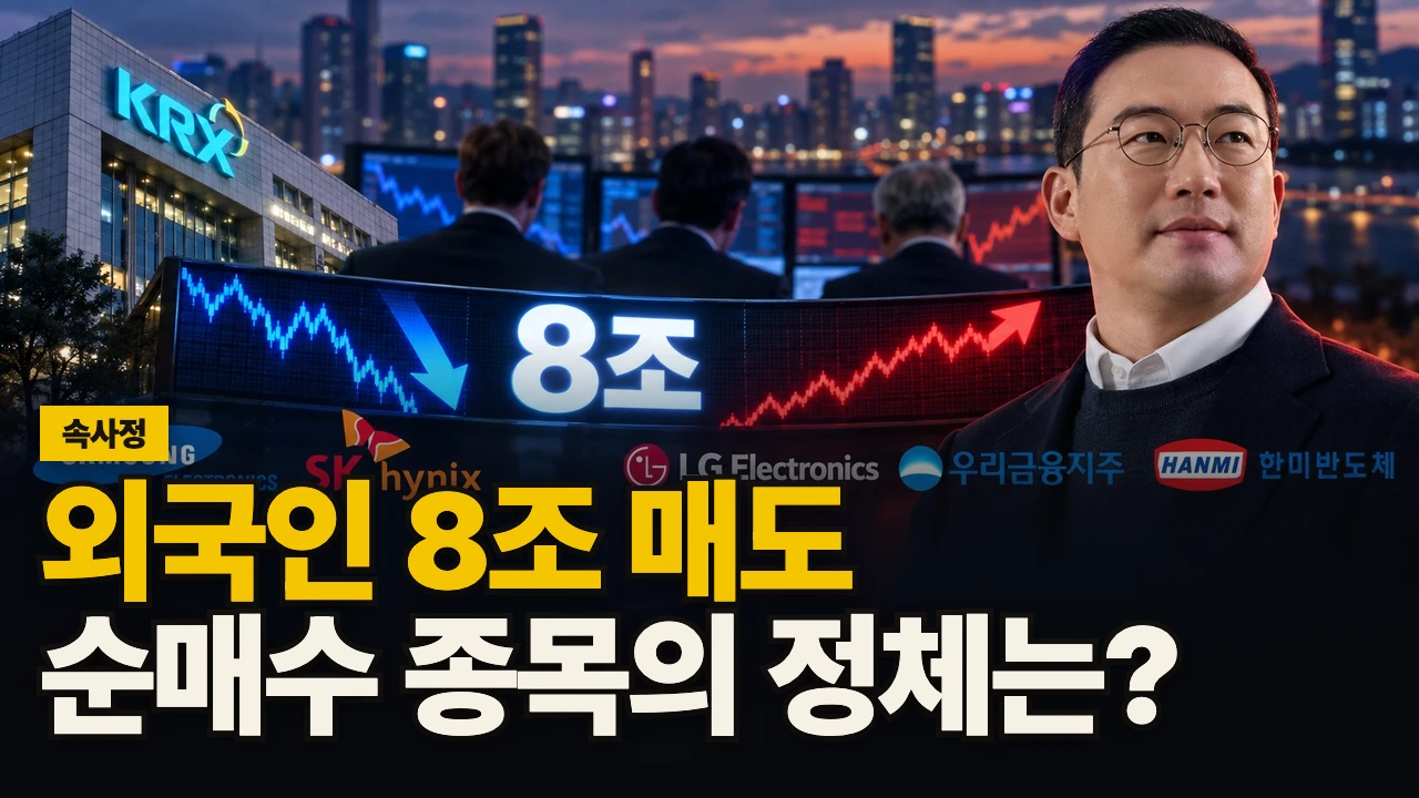 대표 이미지 - 외국인 8조 매도, 순매수 종목의 정체는?