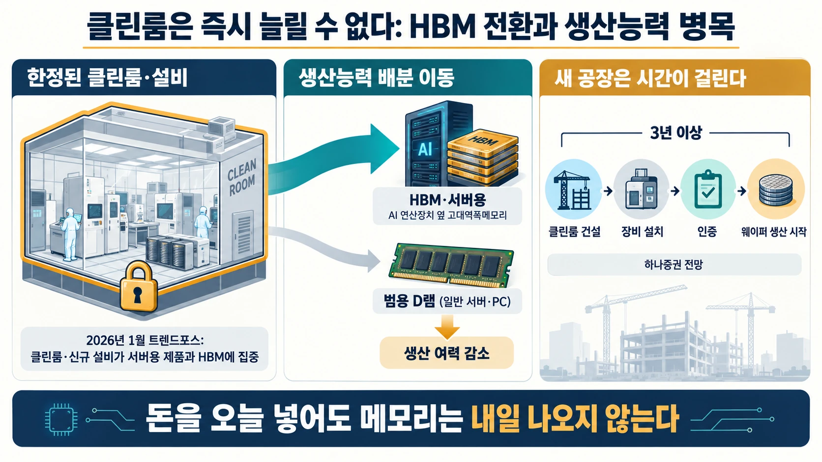 HBM 전환과 D램 공급 감소