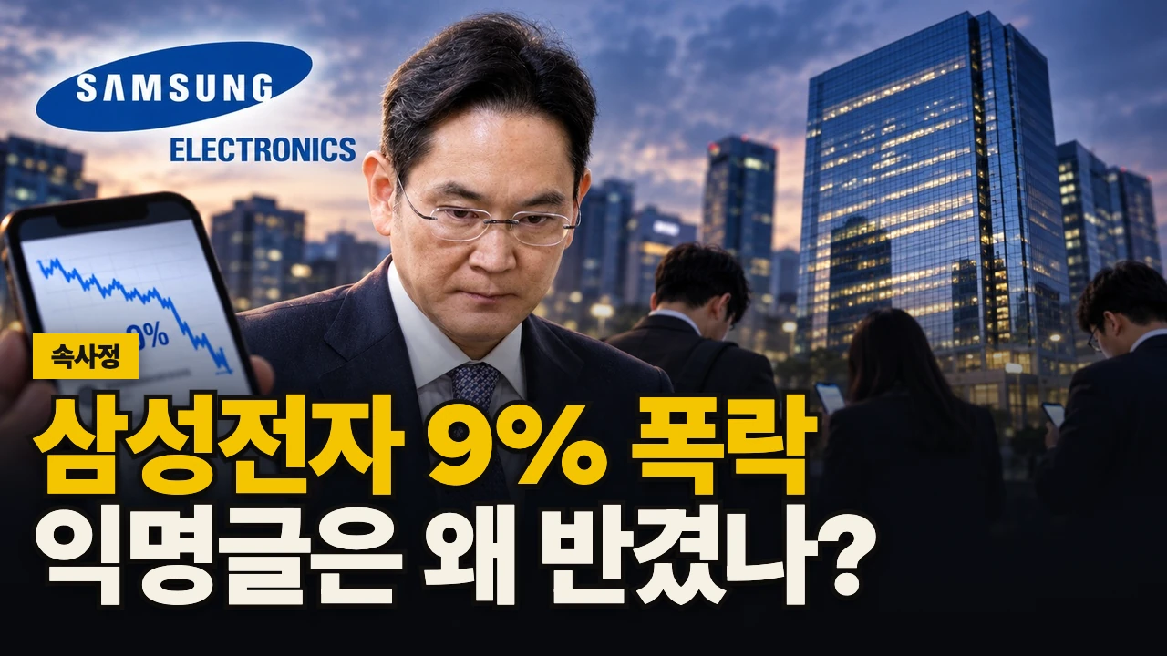 대표 이미지 - 삼성전자 9% 폭락, 익명글은 왜 반겼나?