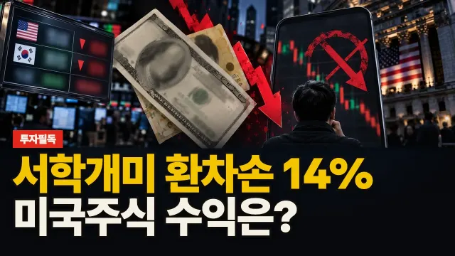 서학개미 환차손 14%, 미국주식 수익은? 대표 이미지