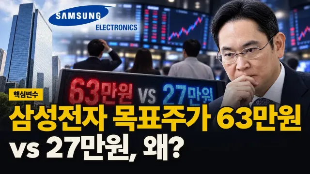 삼성전자 목표주가 63만원 vs 27만원, 왜? 대표 이미지